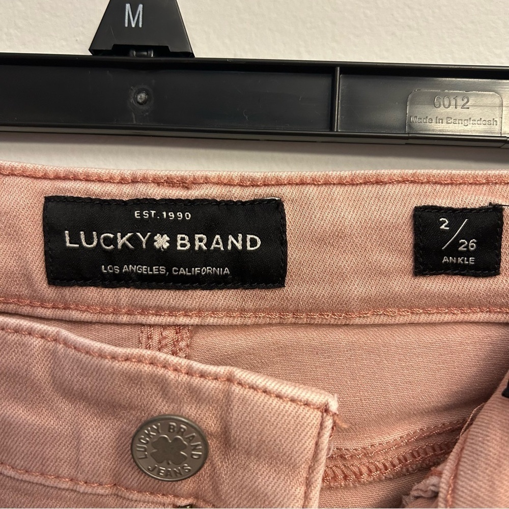 Lucky Brand Pink Jeans Ava Skinny Size 2/26 - Picture 6 of 13